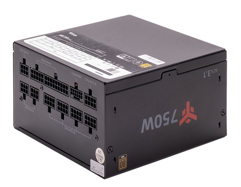 ITEK ALIMENTATORE, 750W,80PLUS GOLD, ATX 3.1, FDB FAN, COND GIAPPONESI, MODULARE [ITPSEGBI750]