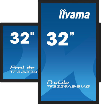 iiyama TF3239AS-B1AG visualizzatore di messaggi Pannello piatto per segnaletica digitale 80 cm (31.5") LED 500 cd/m 2.4K Ultra HD Nero Touch screen Processore integrato Android 24/7 [TF3239AS-B1AG]