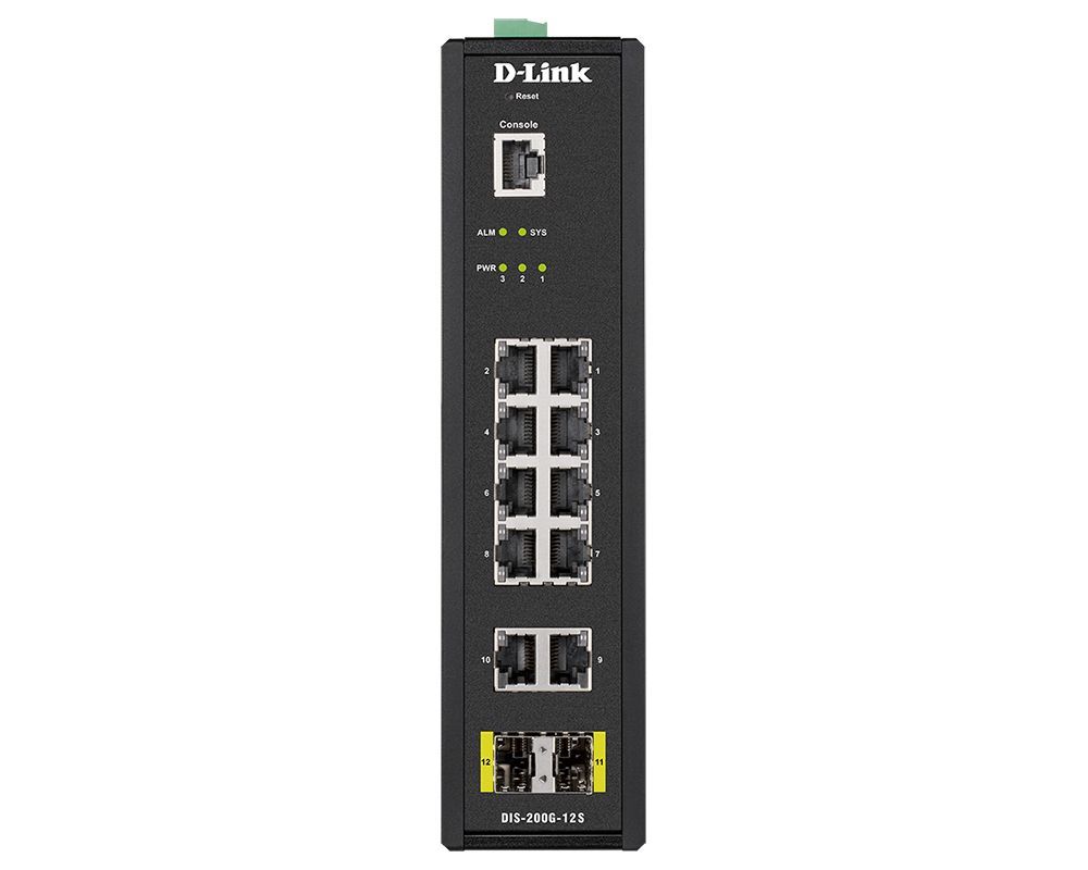D-Link DIS-200G-12S switch di rete Gestito L2 Gigabit Ethernet (10/100/1000) Nero [DIS-200G-12S]