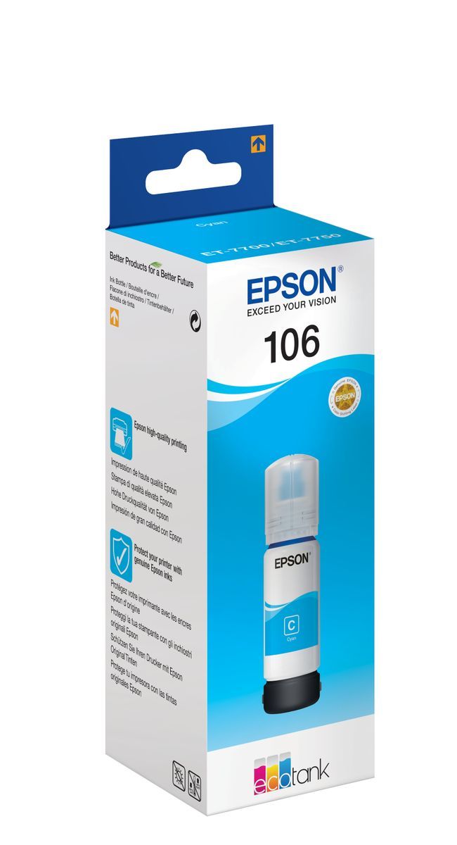 Epson 106 EcoTank Cyan ink bottle [C13T00R240]