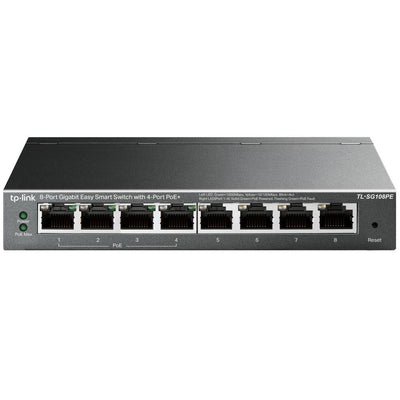 TP-Link TL-SG108PE switch di rete Gestito L2 Gigabit Ethernet (10/100/1000) Supporto Power over Ethernet (PoE) Nero [TL-SG108PE]