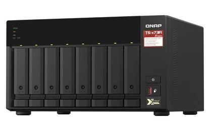 QNAP TS-873A NAS Tower Ryzen Embedded V1500B 8 GB DDR4 0 TB QNAP Turbo System Nero [TS-873A-8G]