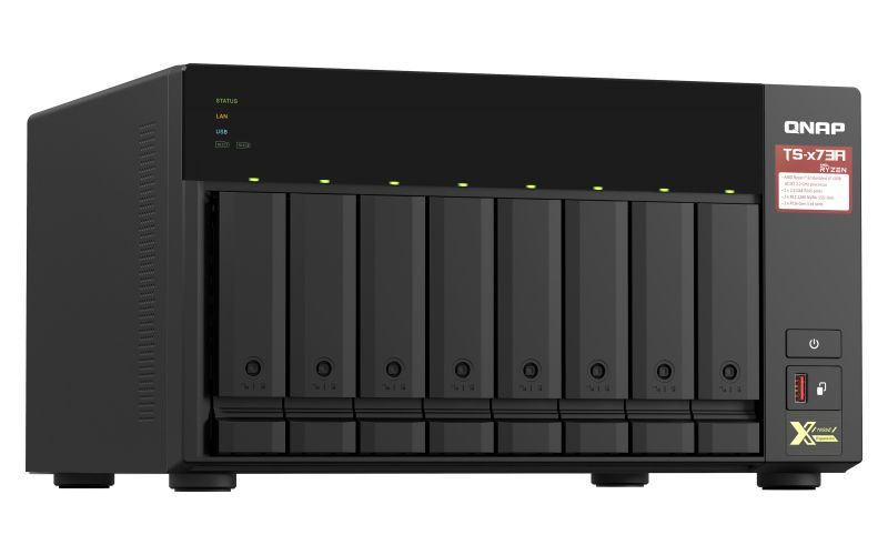 QNAP TS-873A NAS Tower Ryzen Embedded V1500B 8 GB DDR4 0 TB QNAP Turbo System Nero [TS-873A-8G]