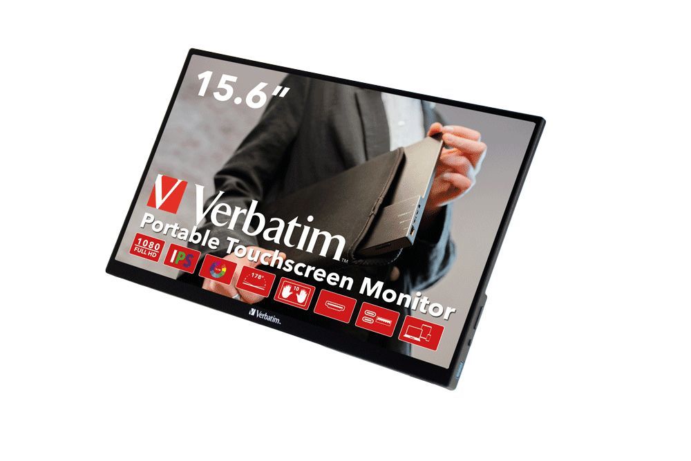 Verbatim 49592 Monitor PC 39,6 cm (15.6") 1920 x 1080 Pixel Full HD LCD Touch screen Nero [49592]