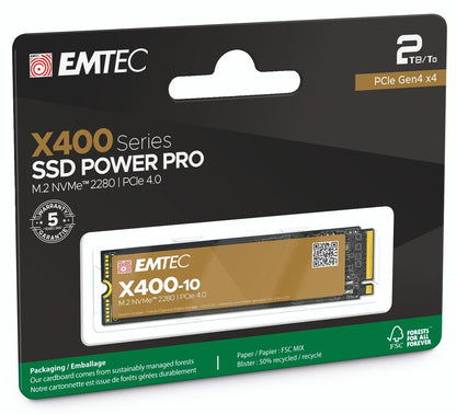 Emtec X400 M.2 2000 GB PCI Express 4.0 3D NAND NVMe [ECSSD2TX400]
