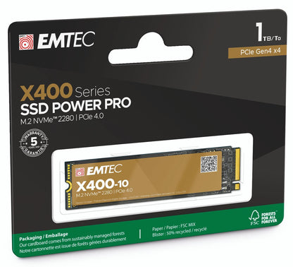 Emtec X400 M.2 1000 GB PCI Express 4.0 3D NAND NVMe [ECSSD1TX400]