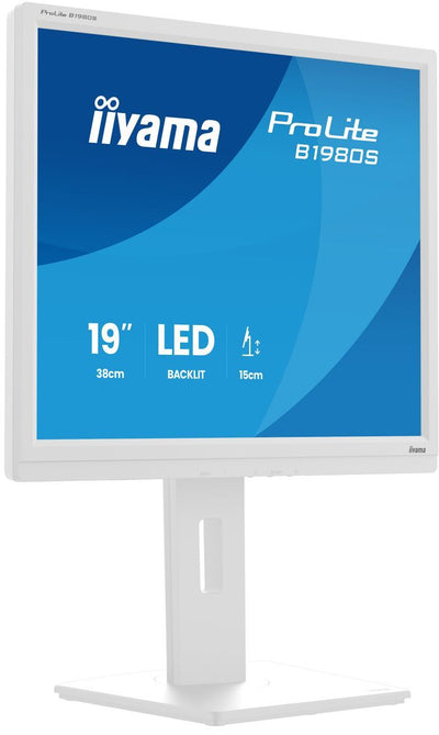 iiyama ProLite B1980S-W1 Monitor PC 48,3 cm (19") 1280 x 1024 Pixel SVGA LED Bianco [B1980S-W1]