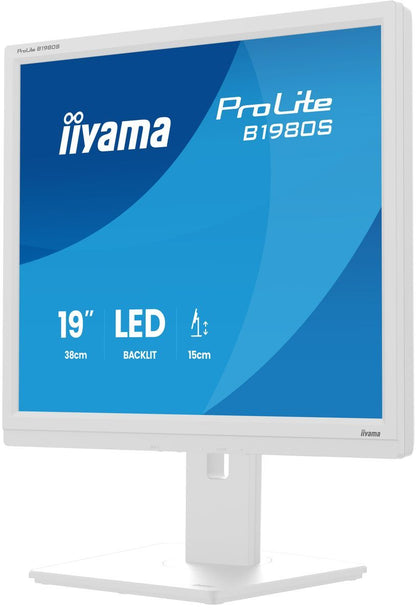 iiyama ProLite B1980S-W1 Monitor PC 48,3 cm (19") 1280 x 1024 Pixel SVGA LED Bianco [B1980S-W1]