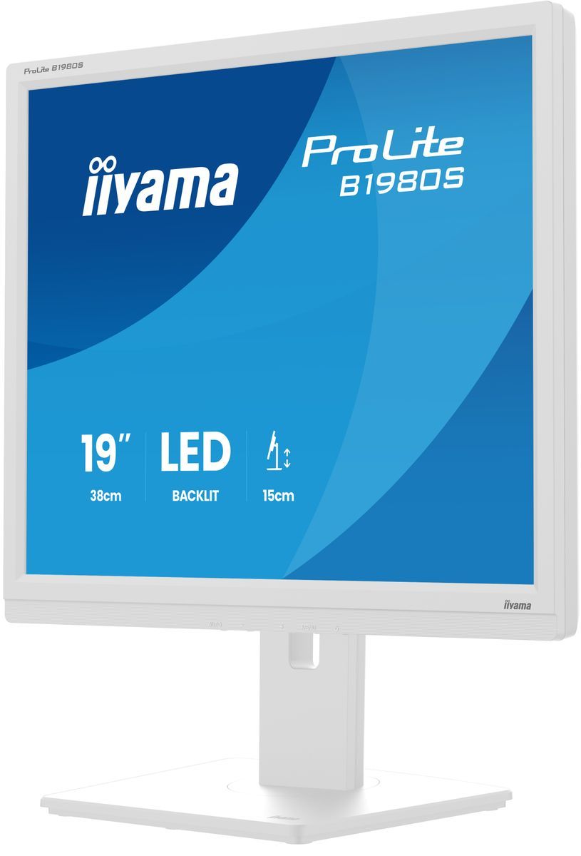 iiyama ProLite B1980S-W1 Monitor PC 48,3 cm (19") 1280 x 1024 Pixel SVGA LED Bianco [B1980S-W1]