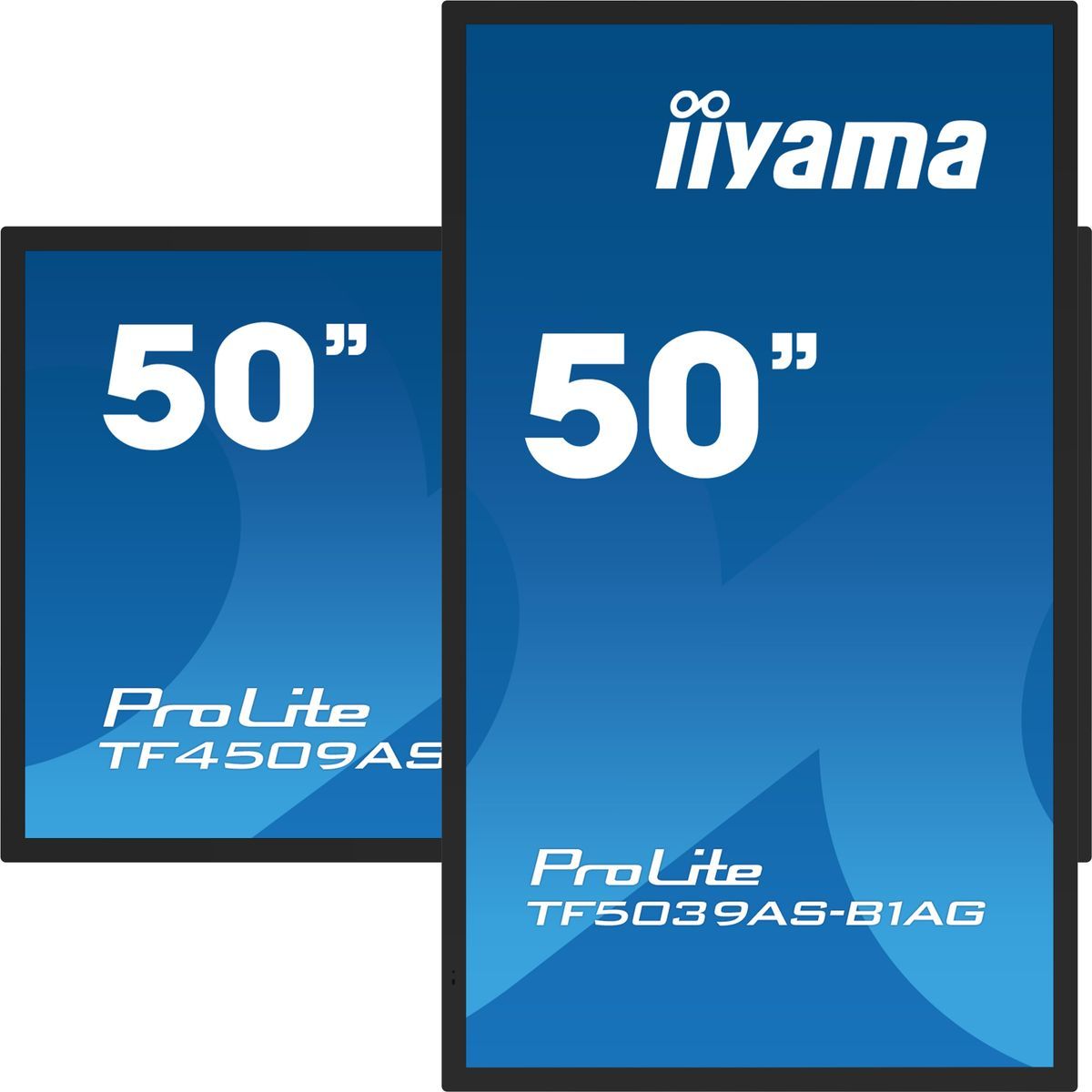 iiyama TF5039AS-B1AG Monitor PC 125,7 cm (49.5") 3840 x 2160 Pixel 4K Ultra HD LED Touch screen Nero [TF5039AS-B1AG]