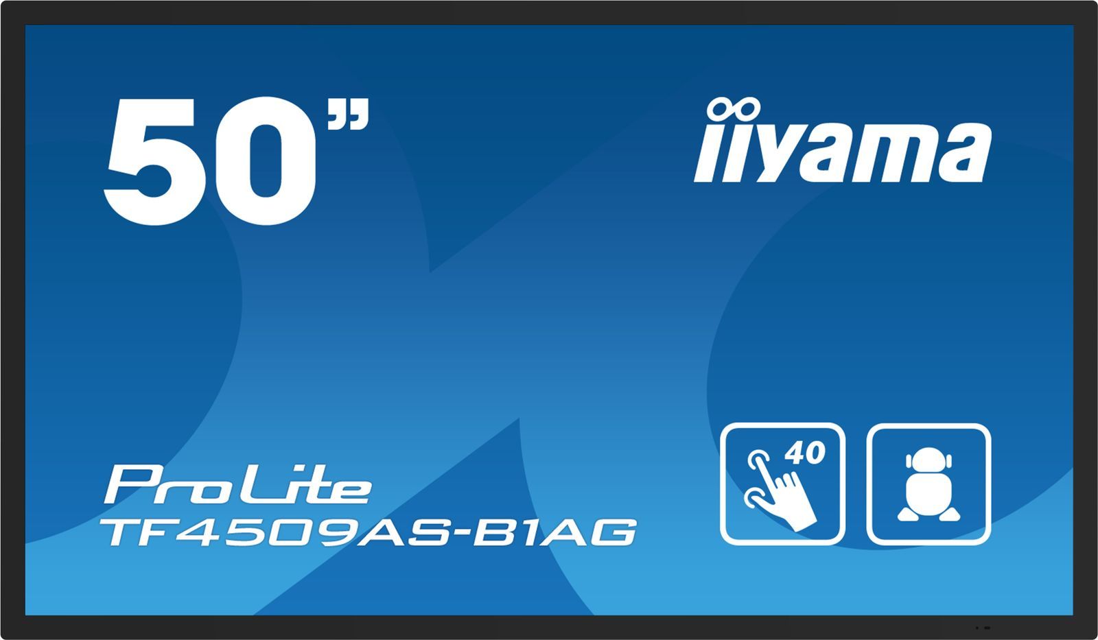 iiyama TF5039AS-B1AG Monitor PC 125,7 cm (49.5") 3840 x 2160 Pixel 4K Ultra HD LED Touch screen Nero [TF5039AS-B1AG]