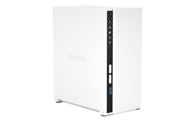 QNAP TS-233 server NAS e di archiviazione Tower ARM Cortex-A55 2 GB 0 TB QNAP QTS Bianco [TS-233]