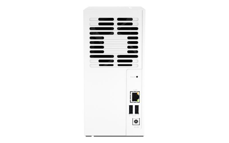 QNAP TS-233 server NAS e di archiviazione Mini Tower ARM Cortex-A55 2 GB 0 TB QNAP QTS Bianco [TS-233]