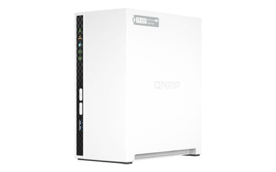 QNAP TS-233 server NAS e di archiviazione Tower ARM Cortex-A55 2 GB 0 TB QNAP QTS Bianco [TS-233]