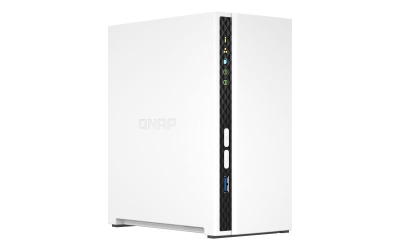 QNAP TS-233 server NAS e di archiviazione Mini Tower ARM Cortex-A55 2 GB 0 TB QNAP QTS Bianco [TS-233]