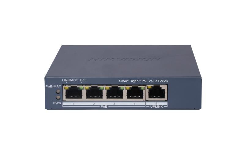 L2, Smart Managed, 4 Gigabit RJ45 PoE ports,1Gigab [DS-3E1505P-EI/M]