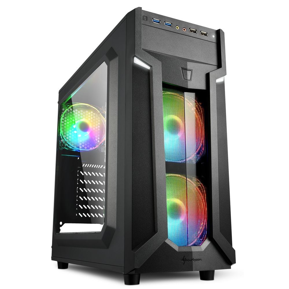 Sharkoon VG6-W RGB Midi Tower Nero [VG6-WRGB]