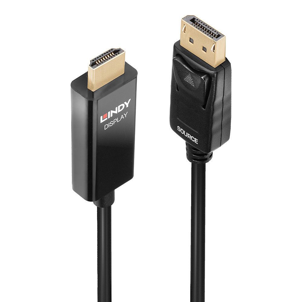 Lindy 40926 cavo e adattatore video 2 m DisplayPort HDMI tipo A (Standard) Nero [LINDY40926]