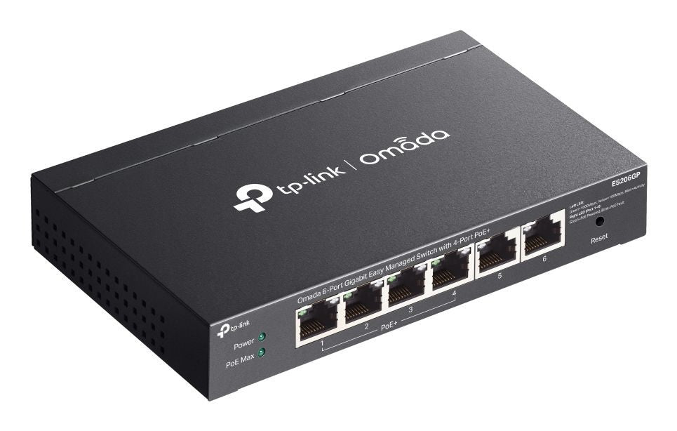 TP-Link Omada ES206GP switch di rete Gestito Gigabit Ethernet (10/100/1000) Supporto Power over Ethernet (PoE) Nero [ES206GP]