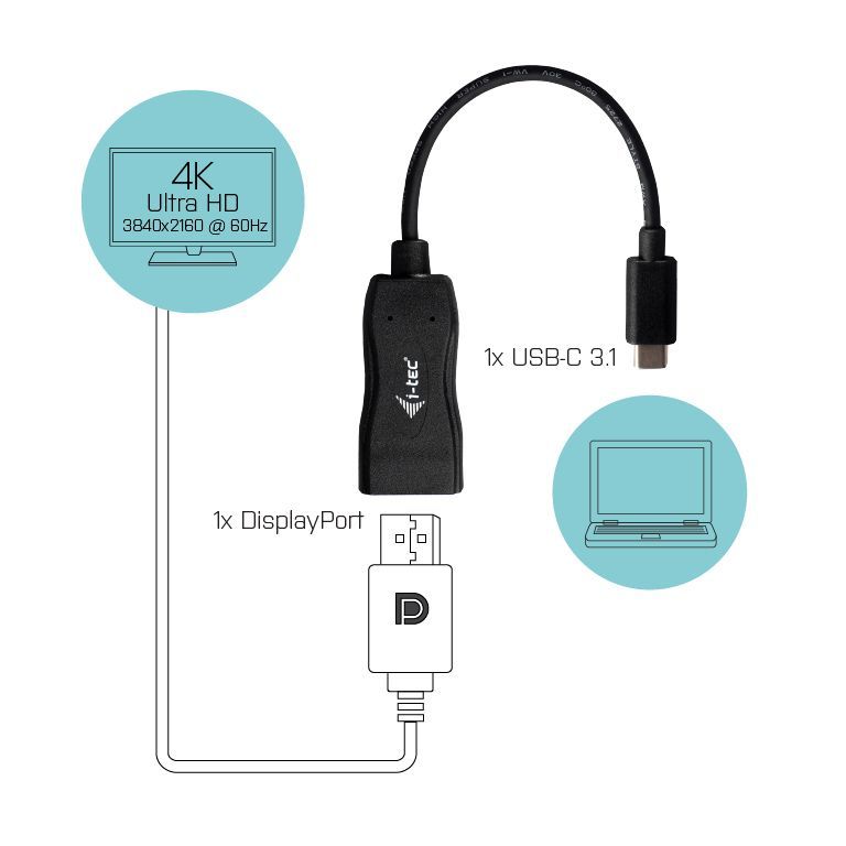 i-tec USB-C Display Port Adapter 4K/60 Hz [C31DP60HZP]
