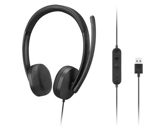 Lenovo 4XD1P83425 cuffia e auricolare Cablato A Padiglione Musica e Chiamate USB tipo A Nero [4XD1P83425]