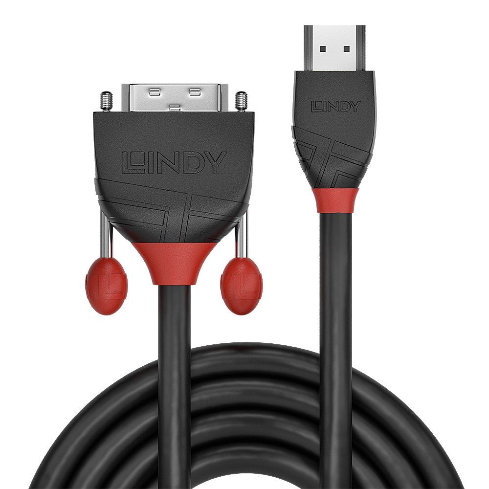 Lindy 36272 cavo e adattatore video 2 m HDMI tipo A (Standard) DVI-D Nero [LINDY36272]
