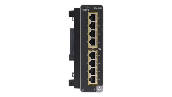 Cisco IEM-3300-8P= switch di rete Gestito L2 Gigabit Ethernet (10/100/1000) Supporto Power over Ethernet (PoE) Nero [IEM-3300-8P=]