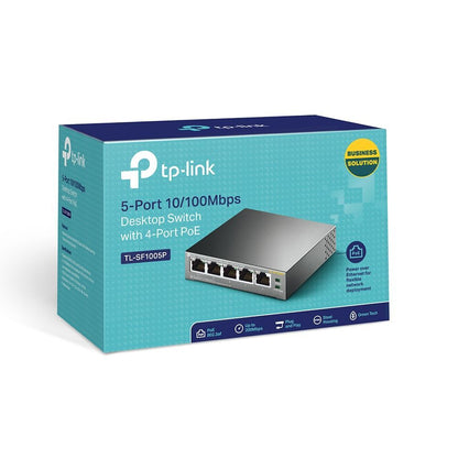 TP-Link TL-SF1005P switch di rete Non gestito Fast Ethernet (10/100) Supporto Power over Ethernet (PoE) Nero [TL-SF1005P]