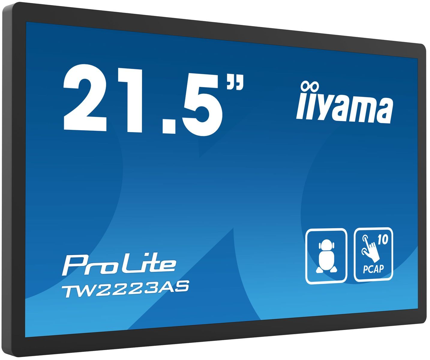 iiyama TW2223AS-B2 visualizzatore di messaggi Pannello piatto interattivo 54,6 cm (21.5") Wi-Fi 400 cd/m Full HD Nero Touch screen Processore integrato Android 12 24/7 [TW2223AS-B2]