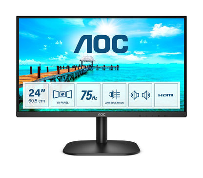 AOC B2 24B2XDAM LED display 60,5 cm (23.8") 1920 x 1080 Pixel Full HD Nero [24B2XDAM]