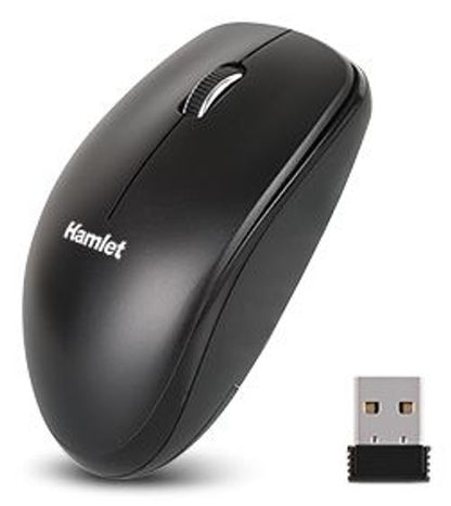 Hamlet XMICERF-24GS mouse Universale Ambidestro RF Wireless + USB Type-A Ottico 1000 DPI [XMICERF-24GS]