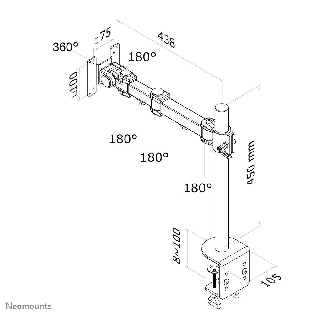 Neomounts FPMA-D960 Braccio per monitor 10-30" [FPMA-D960]