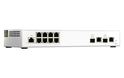 QNAP QSW-M2108R-2C switch di rete Gestito L2 2.5G Ethernet (100/1000/2500) Supporto Power over Ethernet (PoE) Nero [QSW-M2108R-2C]
