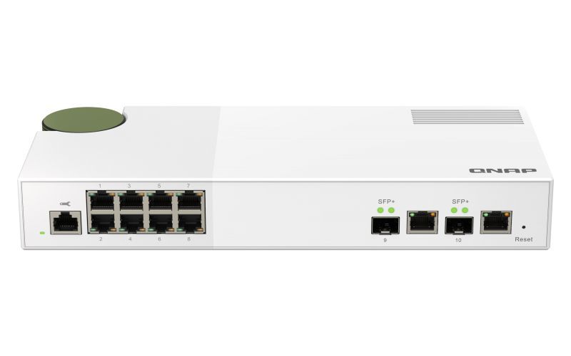 QNAP QSW-M2108R-2C switch di rete Gestito L2 2.5G Ethernet (100/1000/2500) Supporto Power over Ethernet (PoE) Nero [QSW-M2108R-2C]