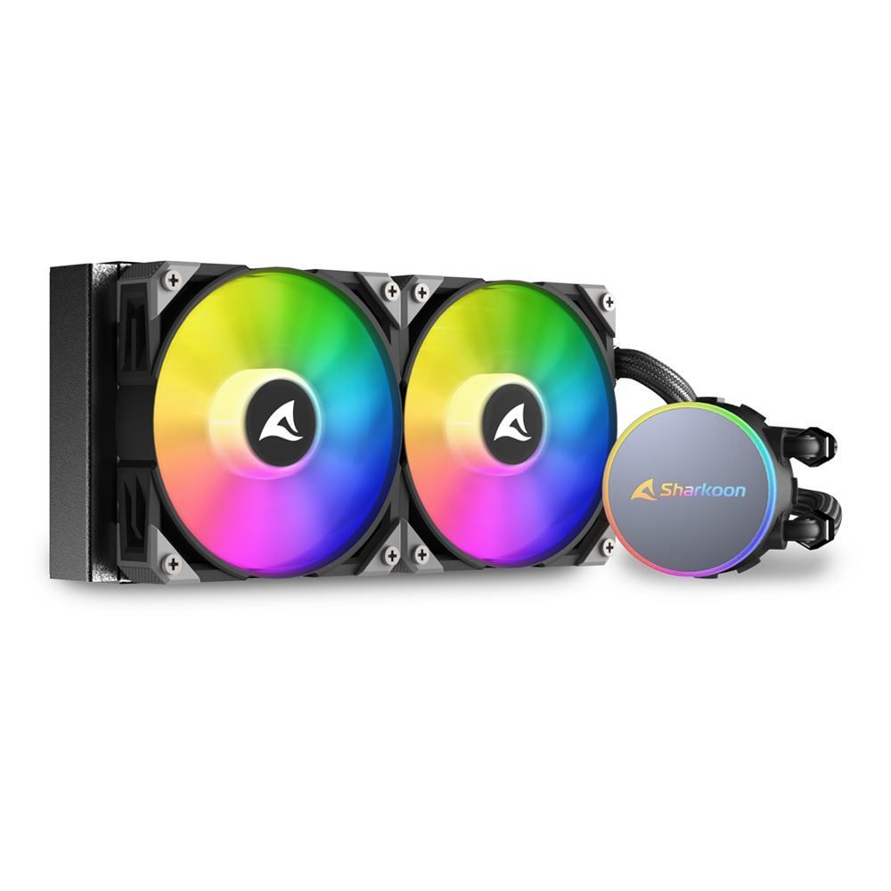 Sharkoon S70 rgb Case per computer, Processore Raffreddatore di liquidi tutto in uno 12 cm Nero 1 pz [S70RGB]