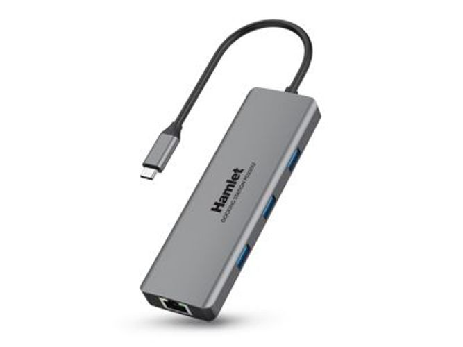 Hamlet HDKC-PD200U replicatore di porte e docking station per notebook Cablato USB 3.2 Gen 1 (3.1 Gen 1) Type-C Grigio [HDKC-PD200U]