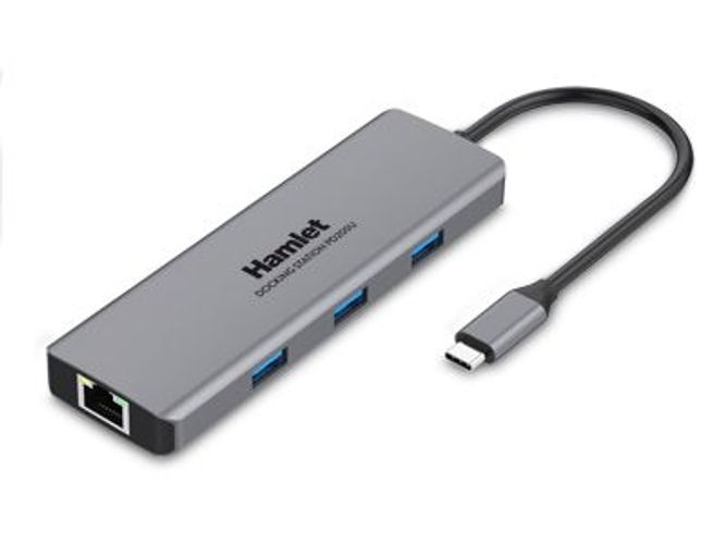 Hamlet HDKC-PD200U replicatore di porte e docking station per notebook Cablato USB 3.2 Gen 1 (3.1 Gen 1) Type-C Grigio [HDKC-PD200U]