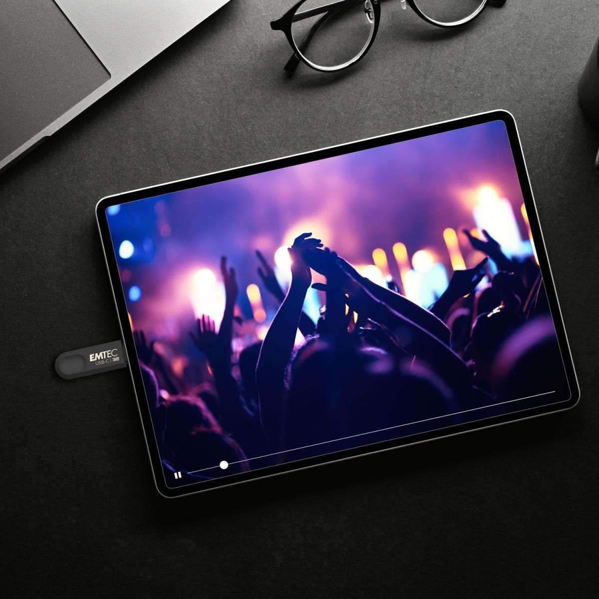 Emtec C280 unità flash USB 32 GB USB tipo-C 3.2 Gen 1 (3.1 Gen 1) Nero [ECMMD32GC283]