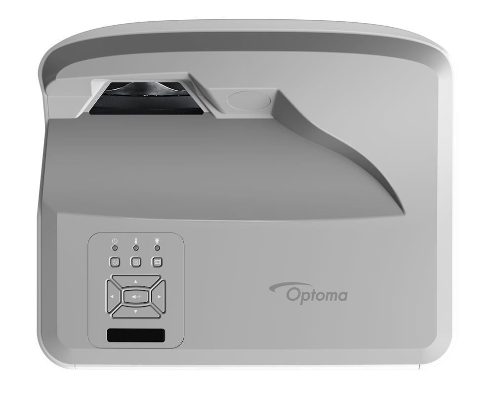 Optoma ZU500USTe videoproiettore Proiettore a raggio ultra corto 5000 ANSI lumen DLP WUXGA (1920x1200) Compatibilità 3D Bianco [ZU500USTELASER]