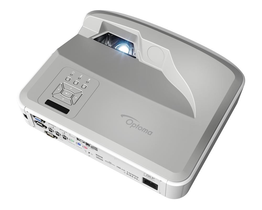 Optoma ZU500USTe videoproiettore Proiettore a raggio ultra corto 5000 ANSI lumen DLP WUXGA (1920x1200) Compatibilità 3D Bianco [ZU500USTELASER]