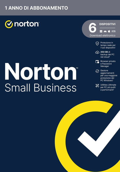 Norton Small Business Protezione antivirus per piccole imprese e small office 6 dispositivi Licenza di 1 anno [21454865]