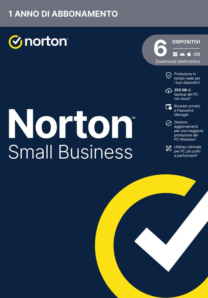 Norton Small Business Protezione antivirus per piccole imprese e small office 6 dispositivi Licenza di 1 anno [21454865]