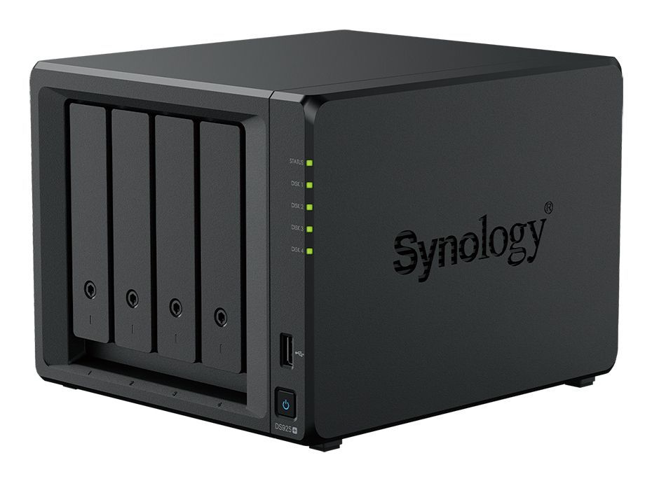 Synology DiskStation DS925+ server NAS e di archiviazione Ryzen Embedded V1500B 4 GB DDR4 0 TB Nero [DS925+]