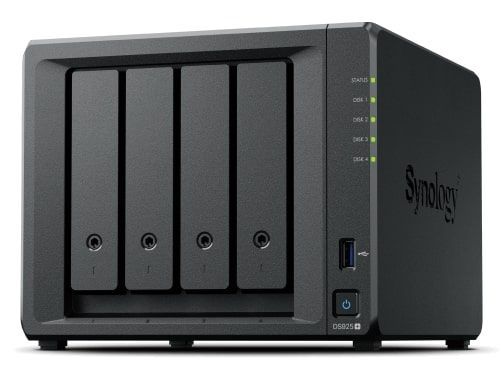 Synology DiskStation DS925+ server NAS e di archiviazione Ryzen Embedded V1500B 4 GB DDR4 0 TB Nero [DS925+]