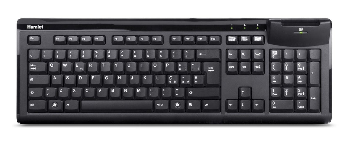 Hamlet Smart Card Keyboard tastiera usb professionale con lettore smart card integrato [XKKITASCR]