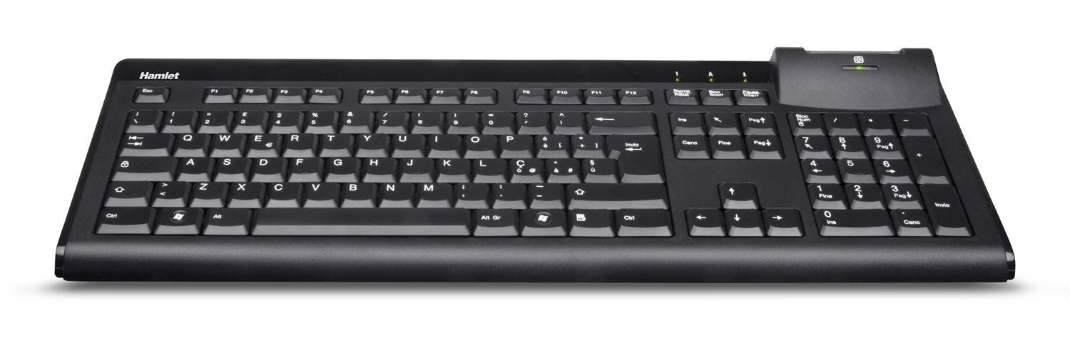 Hamlet Smart Card Keyboard tastiera usb professionale con lettore smart card integrato [XKKITASCR]