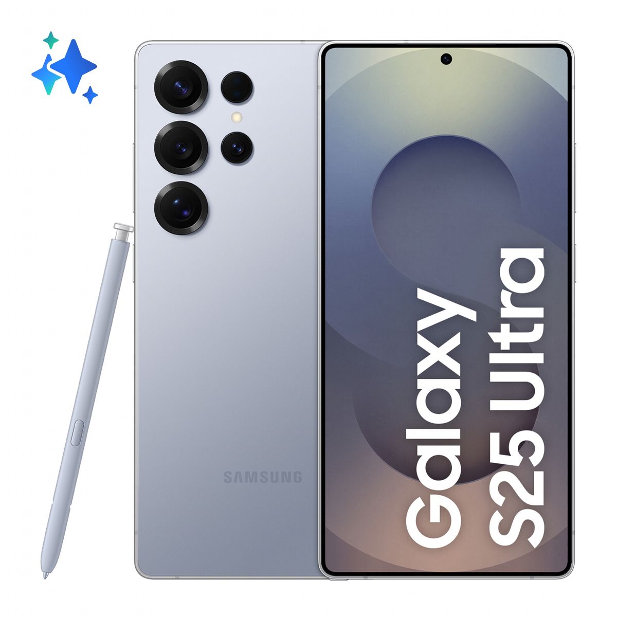 Samsung Galaxy S25 Ultra Smartphone AI, Display 6.9'' QHD+ Dynamic AMOLED 2X, Fotocamera 200MP, RAM 12GB, 512GB, 5.000 mAh, Titanium Silverblue [SM-S938BZBGEUE]