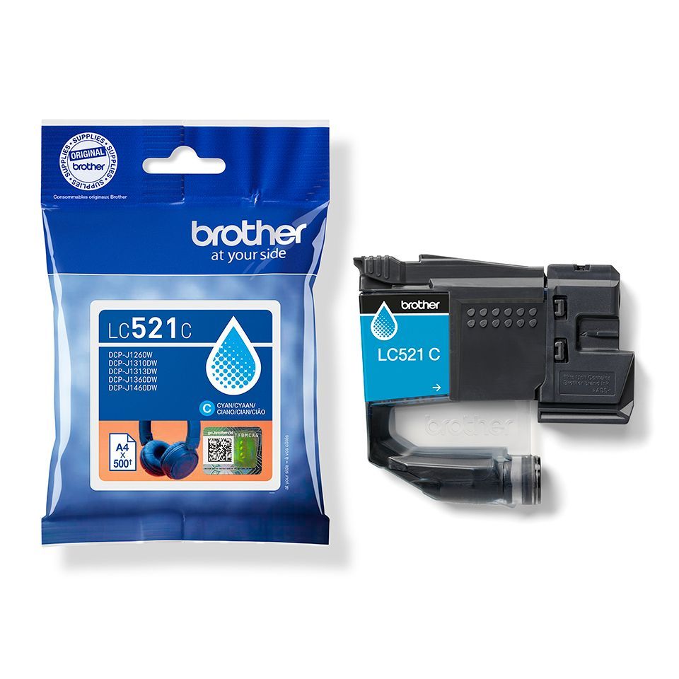 Brother LC521C cartuccia d'inchiostro 1 pz Originale Ciano [LC521C]