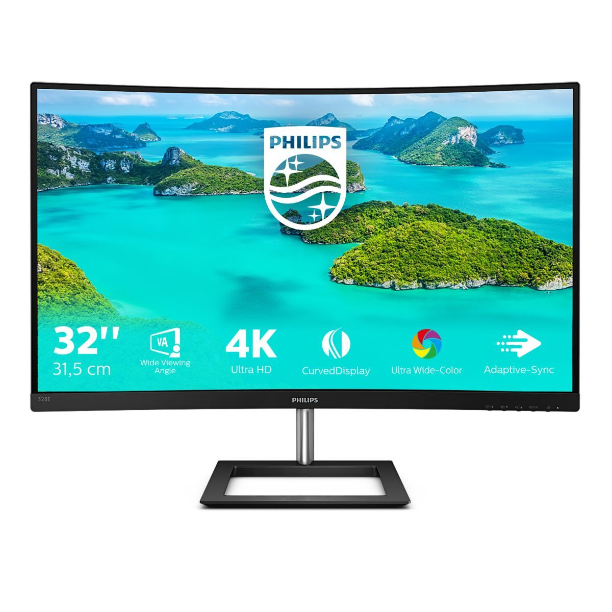 Philips E Line 328E1CA/00 Monitor PC 80 cm (31.5") 3840 x 2160 Pixel 4K Ultra HD LCD Nero [328E1CA/00]