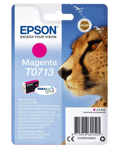 Epson Singlepack Magenta T0713 DURABrite Ultra Ink [C13T07134012]